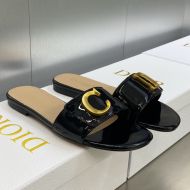 C'est Dior Slides Women Patent Leather Black