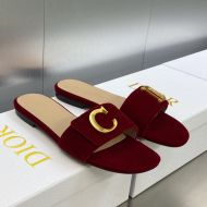 C'est Dior Slides Women Velvet Red