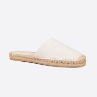 Christian Dior Granville Mules Women Oblique Motif Cotton White