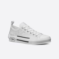 Dior B23 Sneakers Unisex Oblique Motif Canvas White