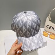 Dior Baseball Cap CD Diamond Motif Cotton Grey