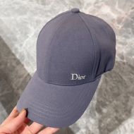 Dior Baseball Cap Dior Oblique Motif Cotton Grey