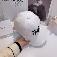 Dior Baseball Cap Shawn Logo Motif Cotton White