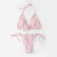 Dior Bikini Women Oblique Motif Lycra Cherry