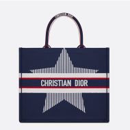 Dior Book Tote DiorAlps Motif Canvas Blue