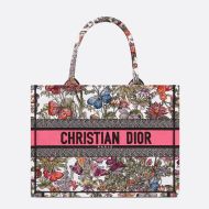 Dior Book Tote Mexico Millefiori Motif Canvas White/Pink