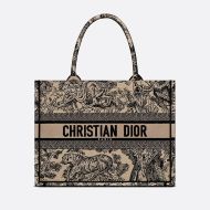 Dior Book Tote Toile De Jouy Motif Canvas Beige