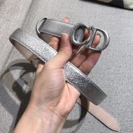 Dior CD Belt Calfskin Silver