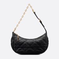 Dior CD Lounge Bag Cannage Lambskin Black