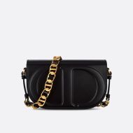 Mini Dior CD Signature Messenger Box Calfskin Black