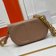 Mini Dior CD Signature Messenger Box Calfskin Khaki