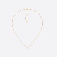 Dior Clair D Lune Necklace Metal White Crystals Gold