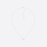 Dior Clair D Lune Necklace Metal White Crystals Silver