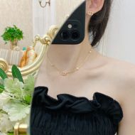 Dior Clair D Lune Necklace Metal and Pearls Gold