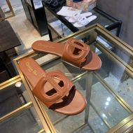 Dior D-Club Slides Women Calfskin Brown