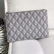 Dior Pouch CD Diamond Canvas Grey