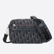 Dior Safari Messenger Oblique Motif Canvas Navy Blue