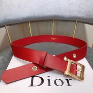 Diorquake Belt Calfskin Red