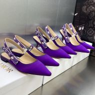 J'Adior Slingback Pumps Women Satin and Cotton Purple