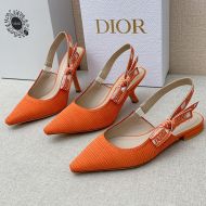 J'Adior Slingback Pumps Women Technical Fabric Orange