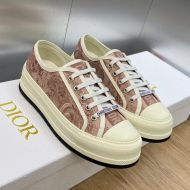 Walk'n'Dior Platform Sneakers Unisex Toile de Jouy Motif Canvas Pink