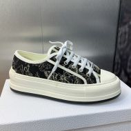 Walk'n'Dior Platform Sneakers Unisex Toile de Jouy Mexico Motif Canvas Black