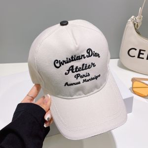 Dior Baseball Cap Christian Dior Atelier Motif Cotton White