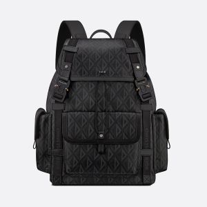 Dior Hit The Road Backpack CD Diamond Motif Canvas Black