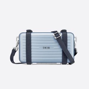 Dior x Rimowa Personal Clutch Aluminum Sky Blue